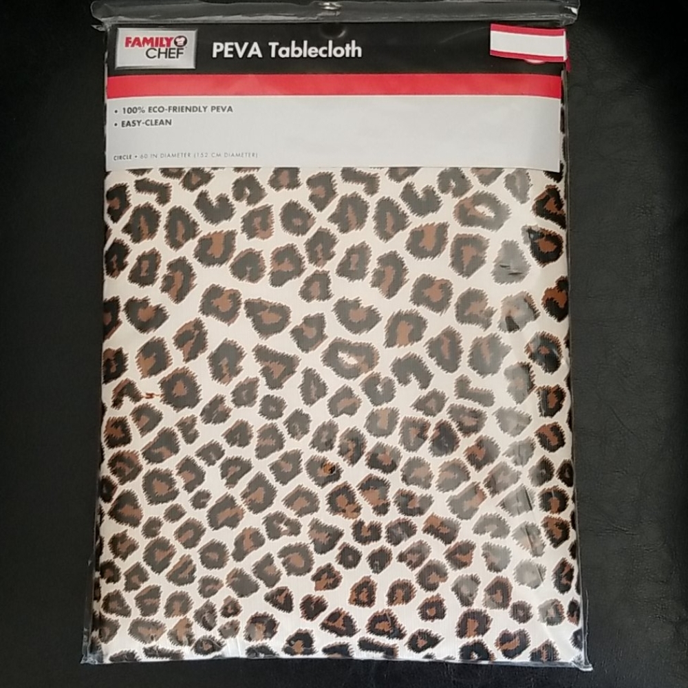 Table Cloth. 60 Inches Round Animal Print New With Tags